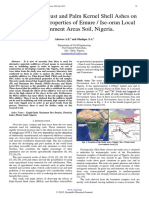 Effects of Sawdust and Palm Kernel Shell Ashes On Geotechnical Properties of Emure / Ise-Orun Local Government Areas Soil, Nigeria