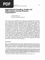 Hypernetwork Sampling Duality and Differentiation Among Voluntary Organizations
