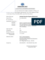 Chennai port Executive engineer application