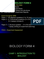 CHAPTER 1 - Introduction To Biology F4