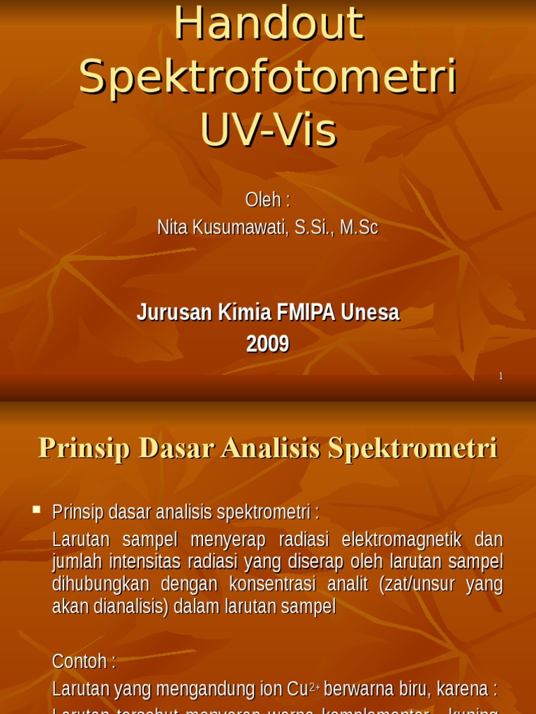 Spektrofotometri UV Vis