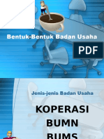 3 Bentuk Bentuk Badan Usaha