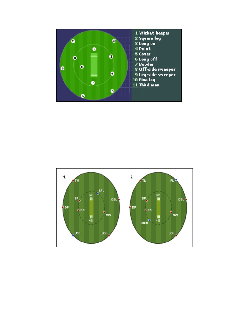 Cricket Field Setting | PDF
