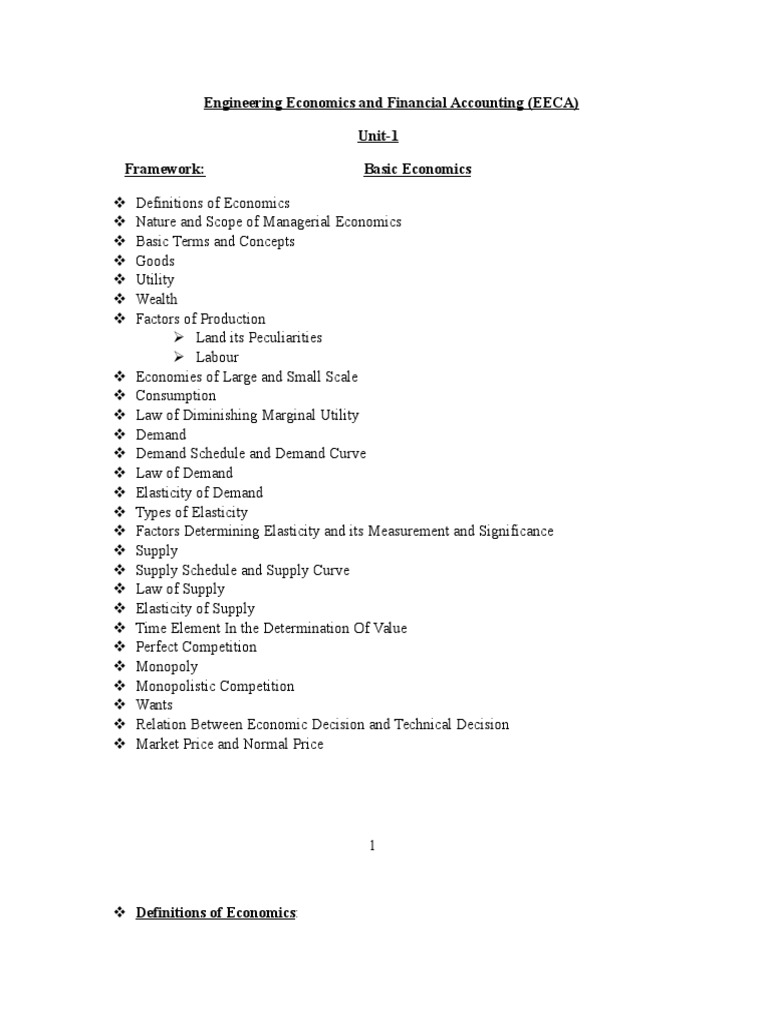 EECA Full Notes | PDF | Finance & Money Management