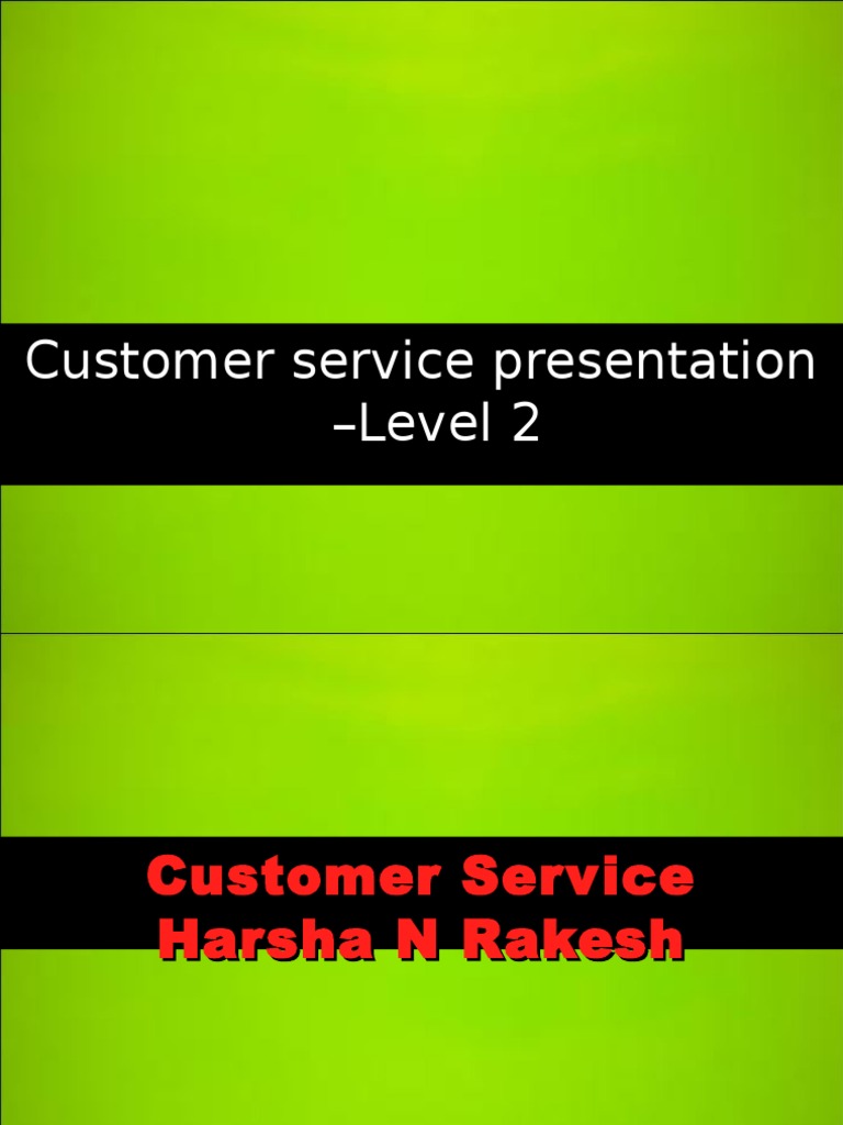 Customer Service Training Level 2 PDF Nonverbal Communication Communication
