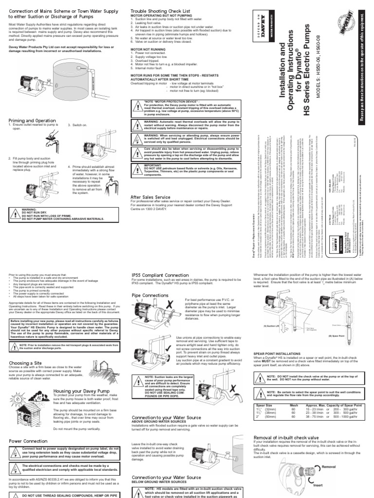 Dynaflo HS Series | PDF | Pump | Valve