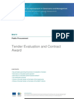 Public Procurement Tender Evaluation 2011
