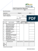 1.material Inspection Request (MIR)