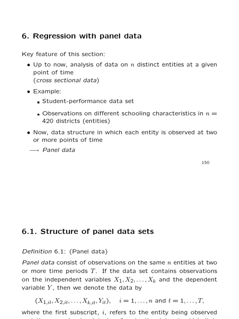 Understanding Panel Data Regression | PDF | Fixed Effects Model ...