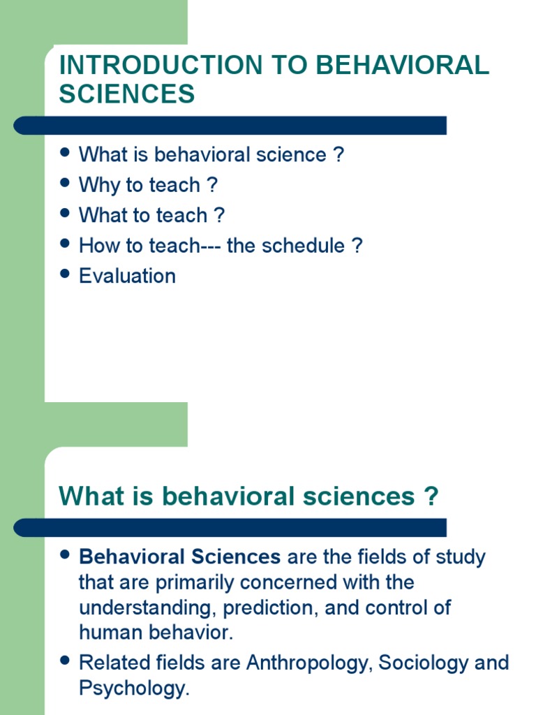 behavioural science research articles