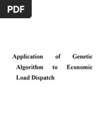 Genetic Algorithm to Economic Load Dispatch