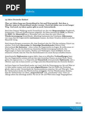 Top Thema 25 Jahre Deutsche Einheit Pdf