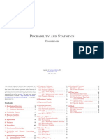 Probability and Statistics: Cookbook