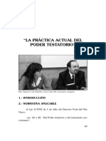 La Práctica Actual Del Poder Testatorio PDF