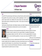 Conflict Avoidance & Dispute Resolution: RICS UAE Group - November 2011 CPD Event - Dubai