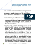 Propostas e Recomendações Da Aliança Dos Guardiões Da Mae Natureza