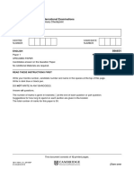 English Specimen Paper 1 2014 PDF