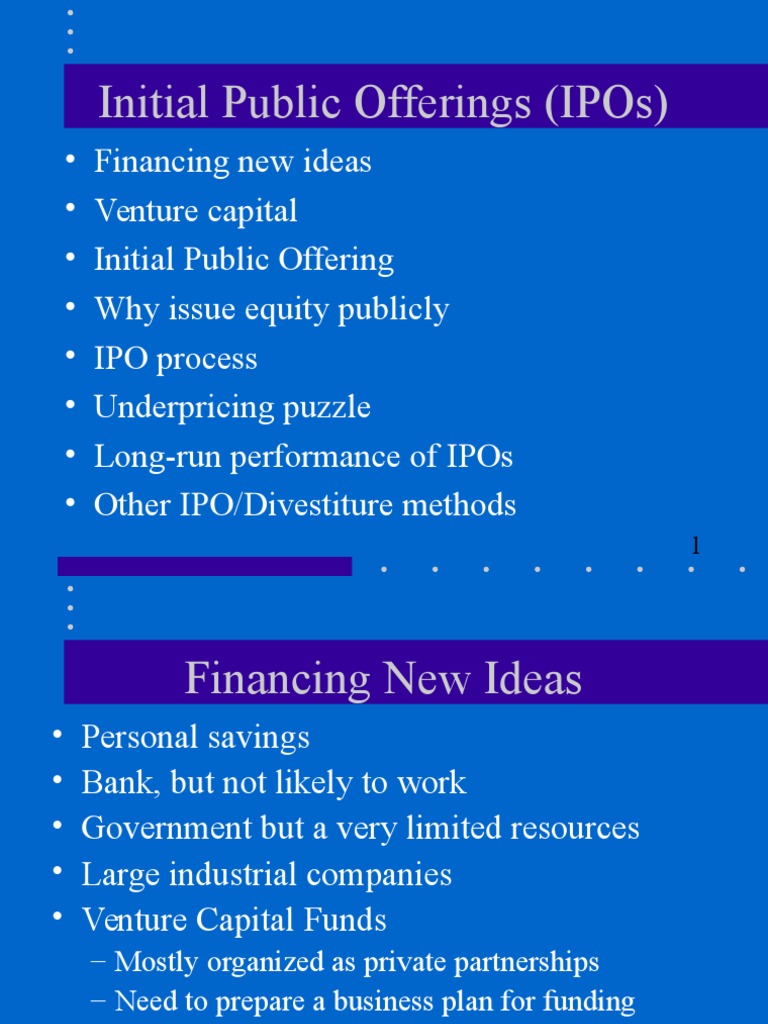 Initial Public Offering | PDF | Initial Public Offering | Venture Capital