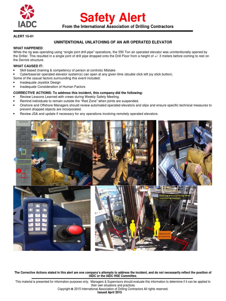 Safety Alert From The International Association of Drilling