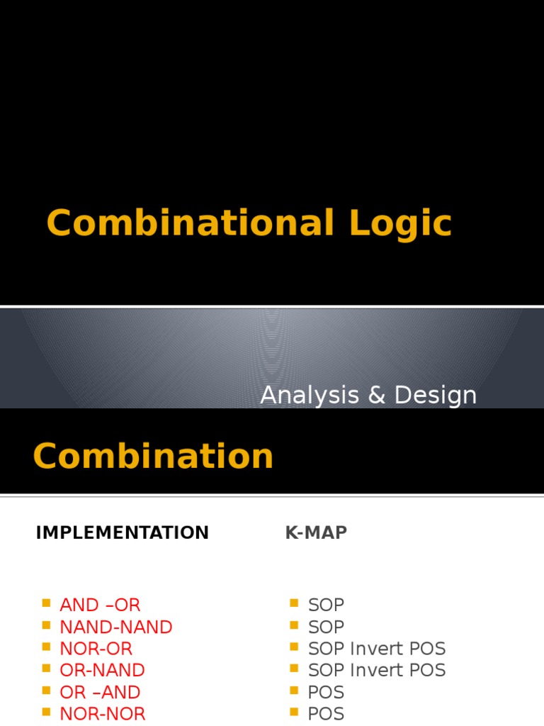 Combinational Logic Design Techniques | PDF