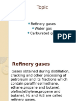 Refinery Gases, Water Gas, Carbureted Gas
