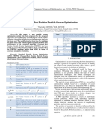 Personal Best Position Particle Swarm Optimization: Narinder SINGH, S.B. Singh