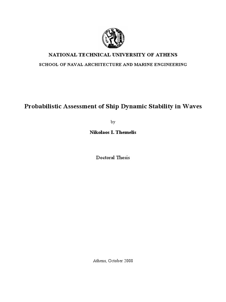 Ship Stability | PDF | Waves | Probability