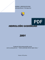 Hidroloski Godisnjak FBiH 2001. Godina PDF