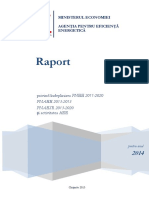 Raport Privind Activitatea Agenției Pentru Eficiență Energetică Pentru Anul 2014
