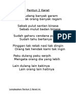 Pantun 2 Kerat