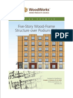 5 Story Wood Frame Structure Over Podium Slab Design Example