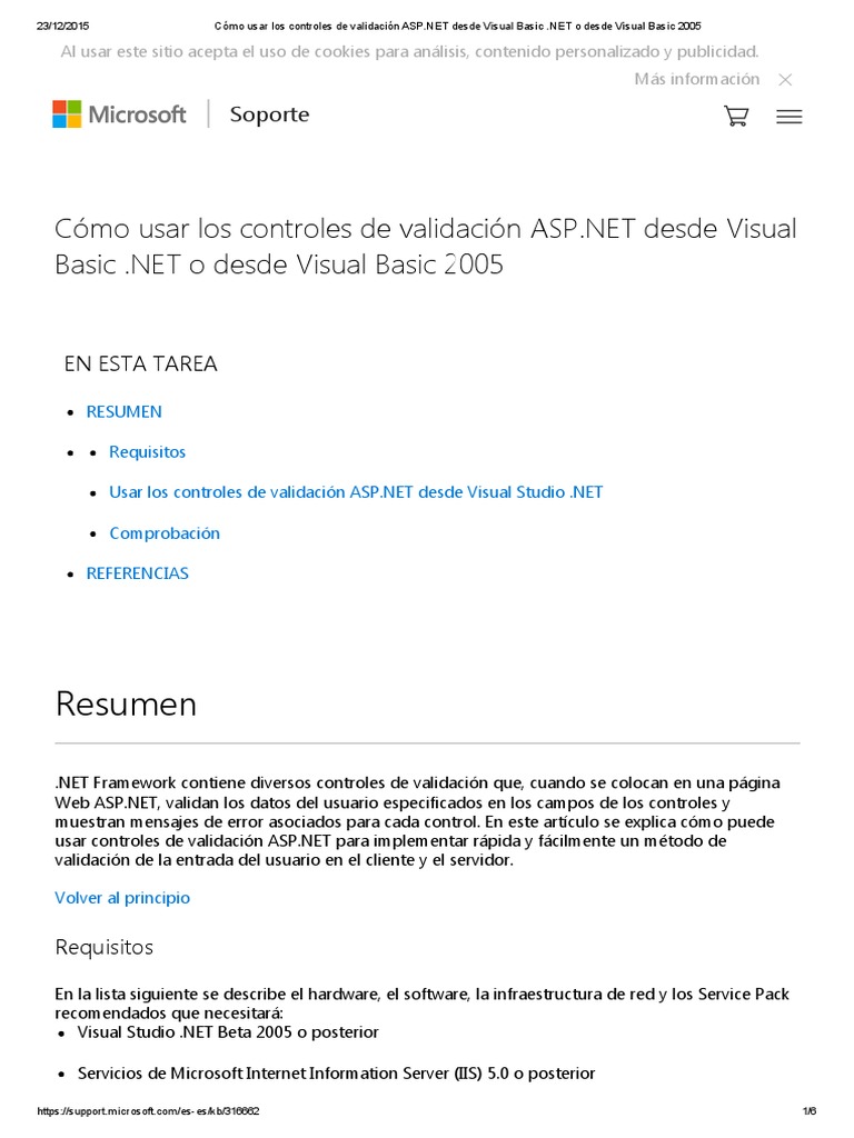 Cómo Usar Los Controles de Validación ASP - Net Desde Visual Basic ...