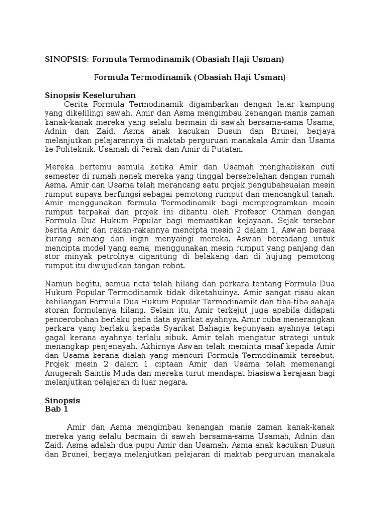 Sinopsis Novel Termodinamik Pdf