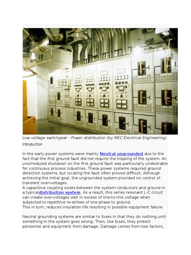 System Neutral Grounding | Building Engineering | Electricity