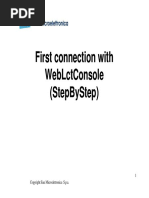 First Connection With WebLctConsole (StepByStep) - ALCPLUS2e [Compatibility Mode]