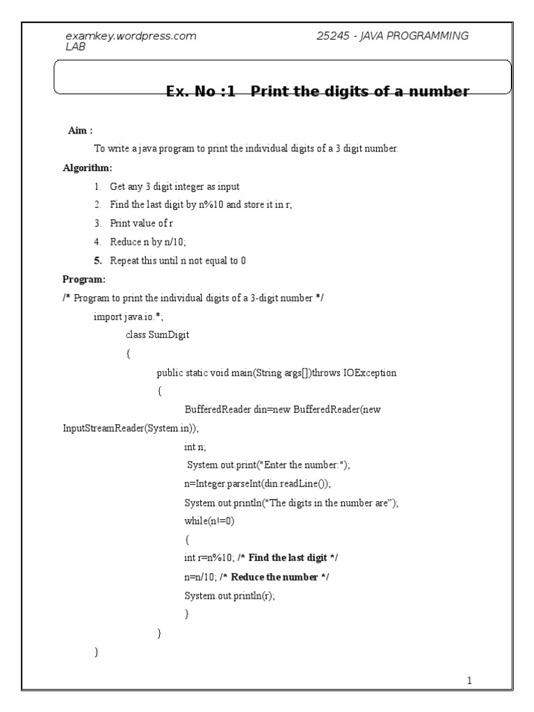 23-41-25-118 Java Lab Manual | PDF | Inheritance (Object Oriented ...