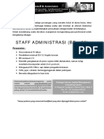Staff Administrasi (BD - 06) Staff Administrasi (BD - 06) Staff Administrasi (BD - 06)