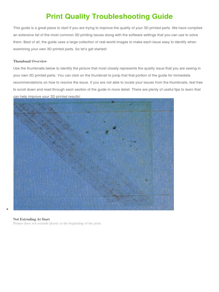 Print Quality Troubleshooting Guide | PDF | Belt (Mechanical) | Extrusion