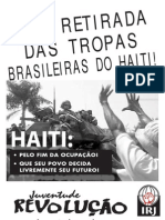 Cartaz campanha pela Retirada das Brasileiras Tropas Haiti!
