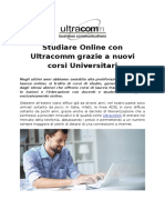 Studiare Online Con Ultracomm