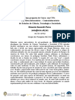 Uma Proposta de Curso em CTS: Um Meta-Laboratório - Contralaboratório de Estudos de Ciência, Tecnologia e Sociedade.