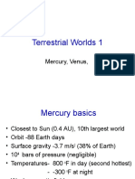 Terrestrial Worlds 1: Mercury, Venus