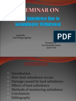 Land Subsidence Due To Groundwater Withdrawal