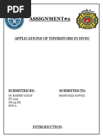 Assignment#2: Applications of Thyristors in HVDC