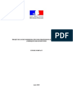 Etude D'impact Projet de Loi ModernisatIon Des Professions Juridiques Réglementées