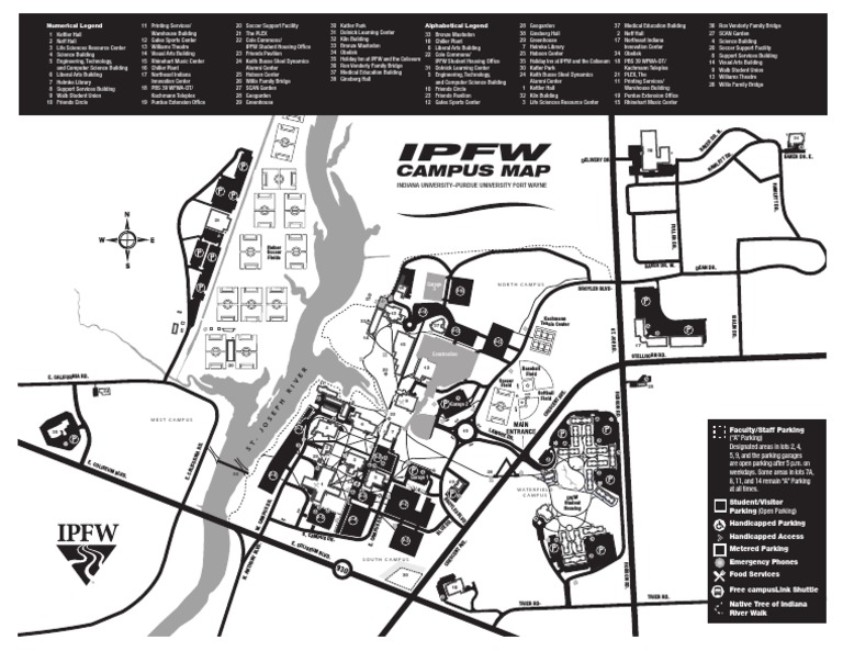 Campus Map: Numerical Legend Alphabetical Legend | PDF | Engineering