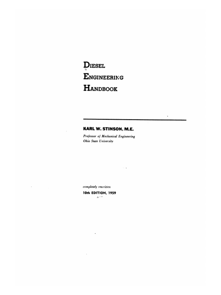 Diesel Engineering Handbook | PDF | Engines | Mechanical Fan