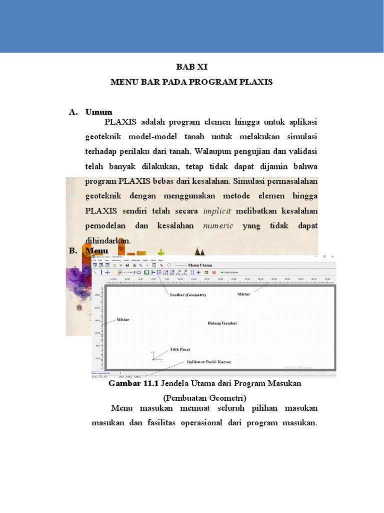 Menu Bar Pada Plaxis | PDF