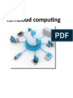 Cloud Computing: A Paper On