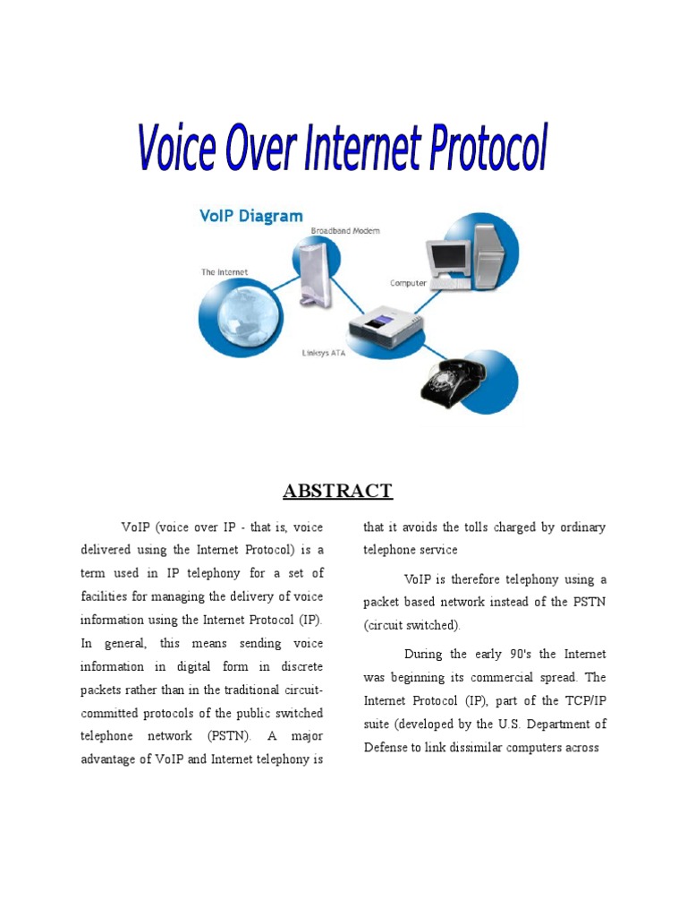 Voice Over Internet Protocol | PDF | Voice Over Ip | Computer Network